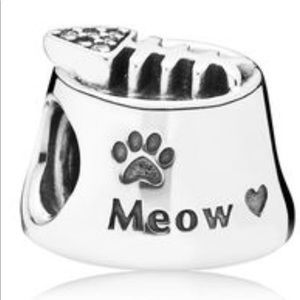 100% Authentic Kitty Cat Bowl Pandora Charm